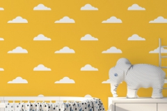 Mockup wall in child interior 3d rendering